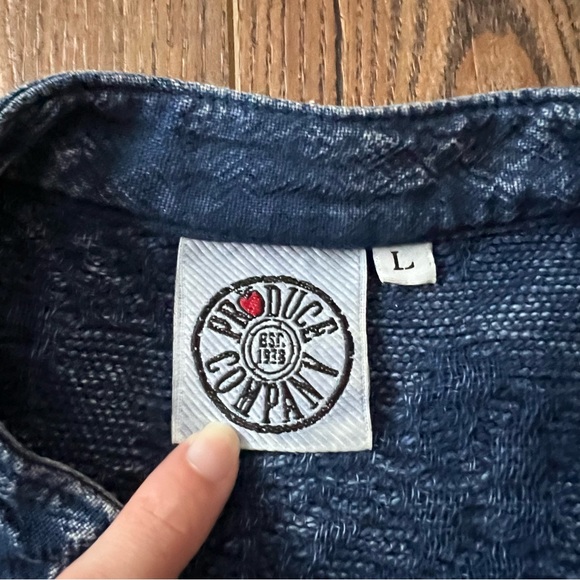 FINAL SALE Vintage Quilted Blue 100% Laundered Cotton Jacket - Picture 5 of 8